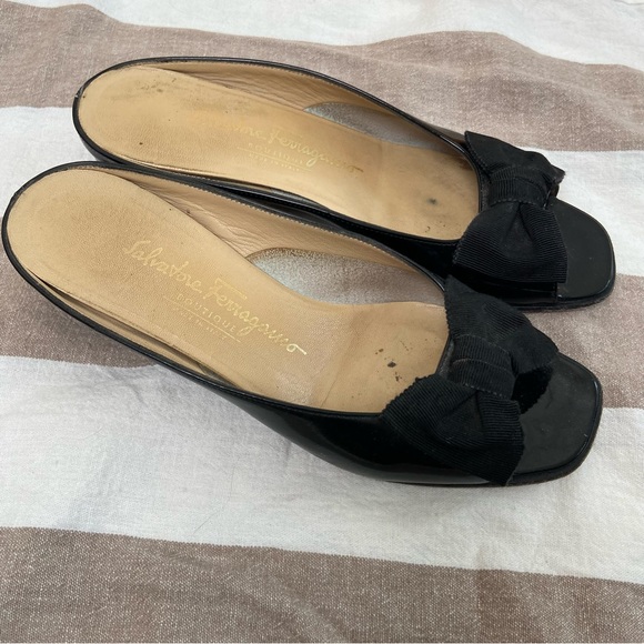 Salvatore Ferragamo Patent Leather Mules - Picture 4 of 6